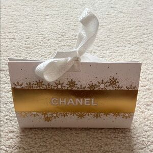 Chanel Gold and White Gift Bag